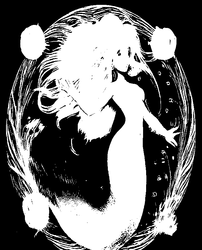 Mermaid under the sea coloring page